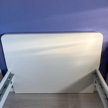 Wit bedframe 90x120, met lattenbodem en evt. matras! - afbeelding 1