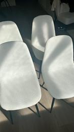 Leuke witte/gebroken witte eetkamerstoelen, Huis en Inrichting, Stoelen, Ophalen, Gebruikt, Wit