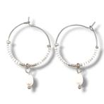 Luclo Arts Creolen met Zoetwaterparel - Summer 2025 #32, Overige materialen, Hangers, Nieuw, Ophalen of Verzenden