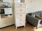 Ikea Hemnes smalle ladekast in wit, Ophalen, Gebruikt, 5 laden of meer, 100 tot 150 cm