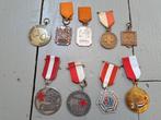 9x Rode Kruis mars bloeddonor medaille onderscheiding, Ophalen of Verzenden