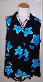Blouse Korte Mouw 36 38 Blauw Zwart ( Jool ), Kleding | Dames, Verzenden, Zo goed als nieuw, Maat 36 (S), Blauw