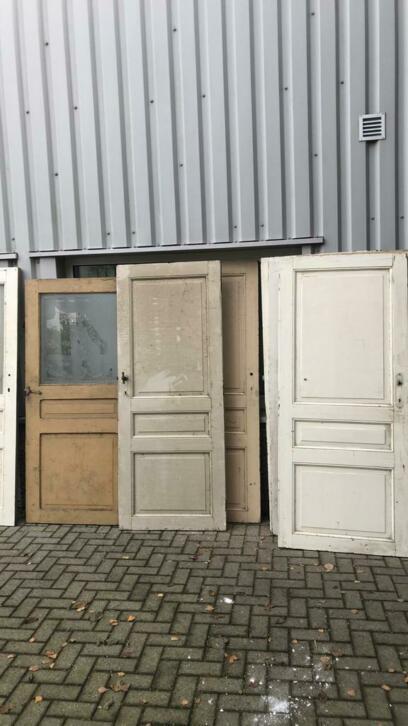 Prachtset van 10 paneeldeuren uit 1880, Doe-het-zelf en Verbouw, Deuren en Horren, Zo goed als nieuw, Binnendeur, 200 tot 215 cm