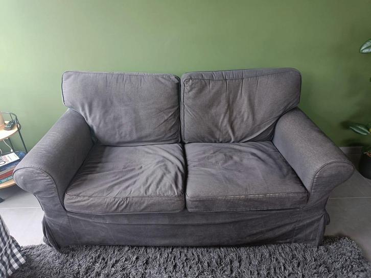 GRATIS Ikea Ektorp Bank tweezits, SNEL OPHALEN, Huis en Inrichting, Slaapkamer | Slaapbanken, Gebruikt, Tweepersoons, Grijs, Ophalen