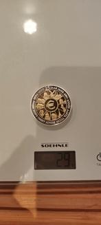 Zilveren munt met verguld goud, Ophalen of Verzenden