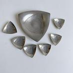 gehamerde tinnen schaaltjes art deco, Antiek en Kunst, Ophalen of Verzenden