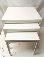 Hout en metaal Bijzettafels, Huis en Inrichting, Tafels | Bijzettafels, 45 tot 60 cm, Minder dan 55 cm, Rond, Ophalen of Verzenden