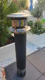 Zwarte Schoorsteenpijp met Chroom Kap - 1 Meter, Ophalen of Verzenden