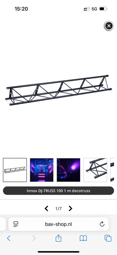 Zwarte Truss 3 Meter - Nieuw in Doos, Muziek en Instrumenten, Licht en Laser, Ophalen, Nieuw, Overige typen