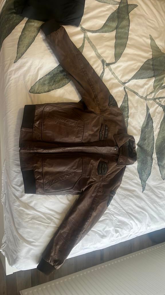 bruine leren jas van Pall Mall – Tijdloze klassieker!, Kleding | Heren, Jassen | Winter, Maat 52/54 (L), Bruin, Pall Mall, Ophalen of Verzenden