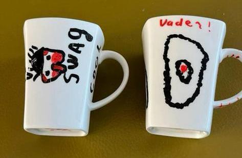 Sam & Squito Koffiekopjes ( Ook Leuk voor de liefste vader ), Huis en Inrichting, Keuken | Keukenbenodigdheden, Zo goed als nieuw