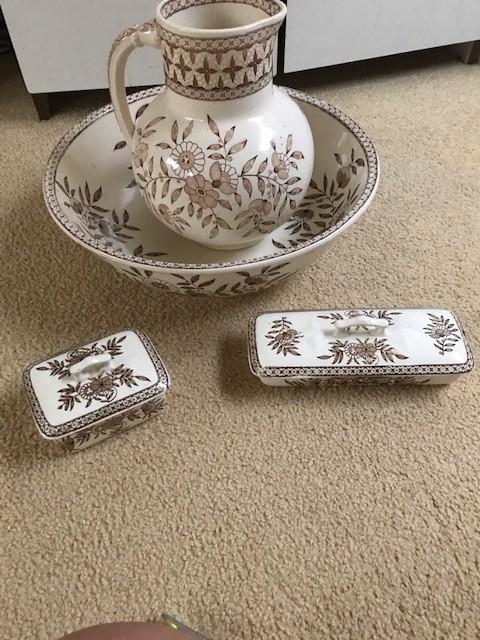 societe ceramique lampetstel iris maastricht antiek, Antiek en Kunst, Antiek | Keramiek en Aardewerk, Ophalen of Verzenden