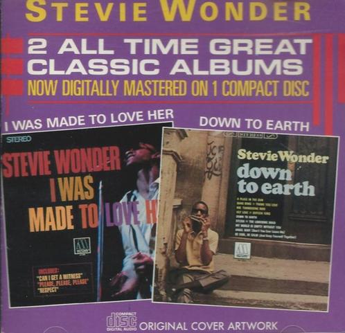STEVIE WONDER CD I WAS MADE TO LOVE HER + DOWN TO EARTH, Cd's en Dvd's, Cd's | Pop, Ophalen of Verzenden
