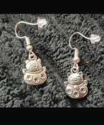 Zilveren oorbellen kat, Sieraden, Tassen en Uiterlijk, Oorbellen, Hangers, Verzenden, Nieuw, Zilver