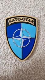Patch NAVO NATO Embleem PVC, Verzamelen, Ophalen of Verzenden, Luchtmacht, Nederland, Embleem of Badge