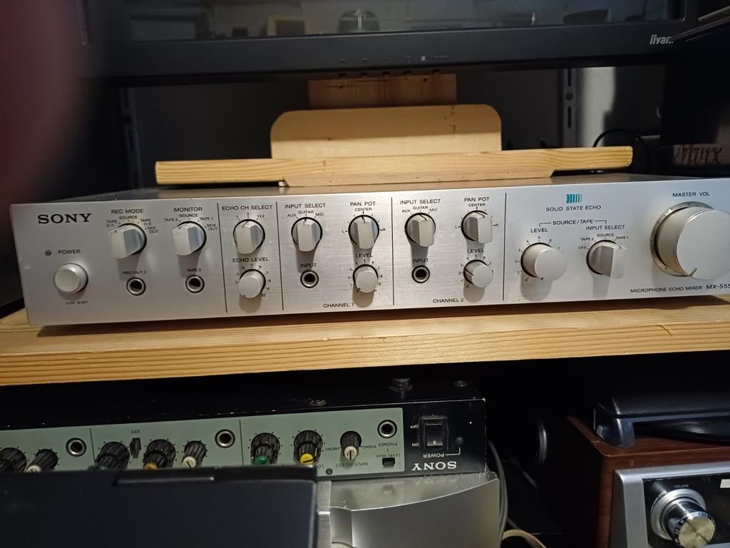 Sony MX-555 Microfoon Echo Mixer - Vintage Audio, Ophalen, Gebruikt, Audio