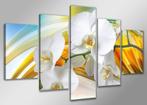 Nieuw * 5 Luik Canvas Schilderij * Orchidee Colors 80x160cm, Nieuw, Schilderij, Ophalen of Verzenden, 125 cm of meer