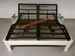 Auping Auronde bed met Smart Base M2 spiraalbodems, Auping Auronde bed Smart Base M2 spiraalbodems, Verstelbaar, Wit, Tweepersoons