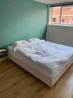 Boxspring Espevar IKEA 160x200 cm (mogelijk incl. matras), Huis en Inrichting, Slaapkamer | Bedden, Ophalen, Gebruikt, Beige, Tweepersoons