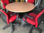ronde tafel met 4 stoelen, Huis en Inrichting, Tafels | Eettafels, Ophalen, Gebruikt, Rechthoekig, 200 cm of meer