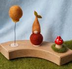 Vrije School Seizoenstafel Jaarring steker herfst paddestoel, Hobby en Vrije tijd, Vilt, Verzenden, Nieuw, Figuurtje(s), Wolvilt
