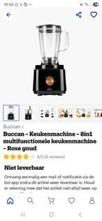 Buccan Keukenmachine - 8-in-1 - Rose Goud, 1 tot 2 liter, 2 snelheden, Nieuw, Ophalen of Verzenden