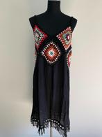 J414 - Zwarte Ibizastyle jurk maat XL (1), Zwart, Maat 46/48 (XL) of groter, Ophalen of Verzenden, Zo goed als nieuw