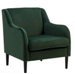 Groene fluwelen fauteuils, Huis en Inrichting, Fauteuils, Lux, Gebruikt, Stof, 75 tot 100 cm