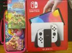 Nieuwe verzegelde witte Nintendo Switch OLED spelconsole, Spelcomputers en Games, Switch OLED, Met games, Met 2 controllers, Nieuw