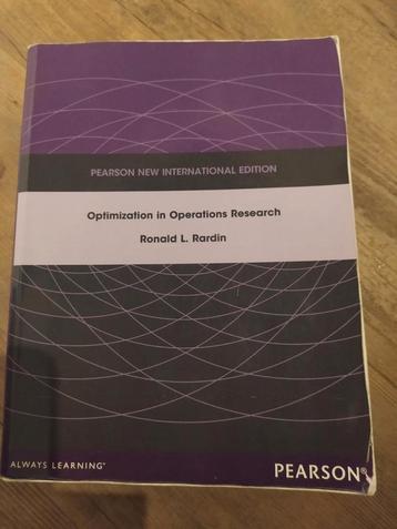 optimization in operations Research Ronald L. Rardin beschikbaar voor biedingen