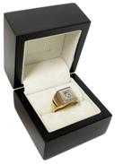 Bicolor Gouden Heren Ring 0.50 ct Amsterdamse Roos Diamant, 20 of groter, Heer, Onbekend, Ophalen of Verzenden
