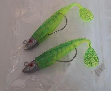 2x Softbait incl. Loodkop met haak! 4x Dropshot lood 10 gram beschikbaar voor biedingen