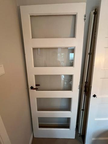 Originele paneeldeur enkelglas 79x210cm beschikbaar voor biedingen