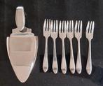 Gero Puntfilet 618, 6 Gebaksvorkjes & Taartschep Verzilverd, Ophalen of Verzenden