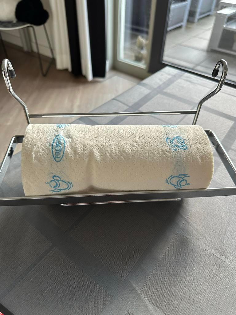 Keukenrolhouder - Ophangen of neerzetten - 33 cm, Ophalen of Verzenden, Zo goed als nieuw