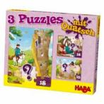 Haba 300184 3 puzzels Sprookjes met grap NIEUW, Ophalen of Verzenden, 10 tot 50 stukjes, Nieuw