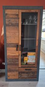 Industriële kast met glas, Ophalen, Gebruikt, 50 tot 100 cm, Glas
