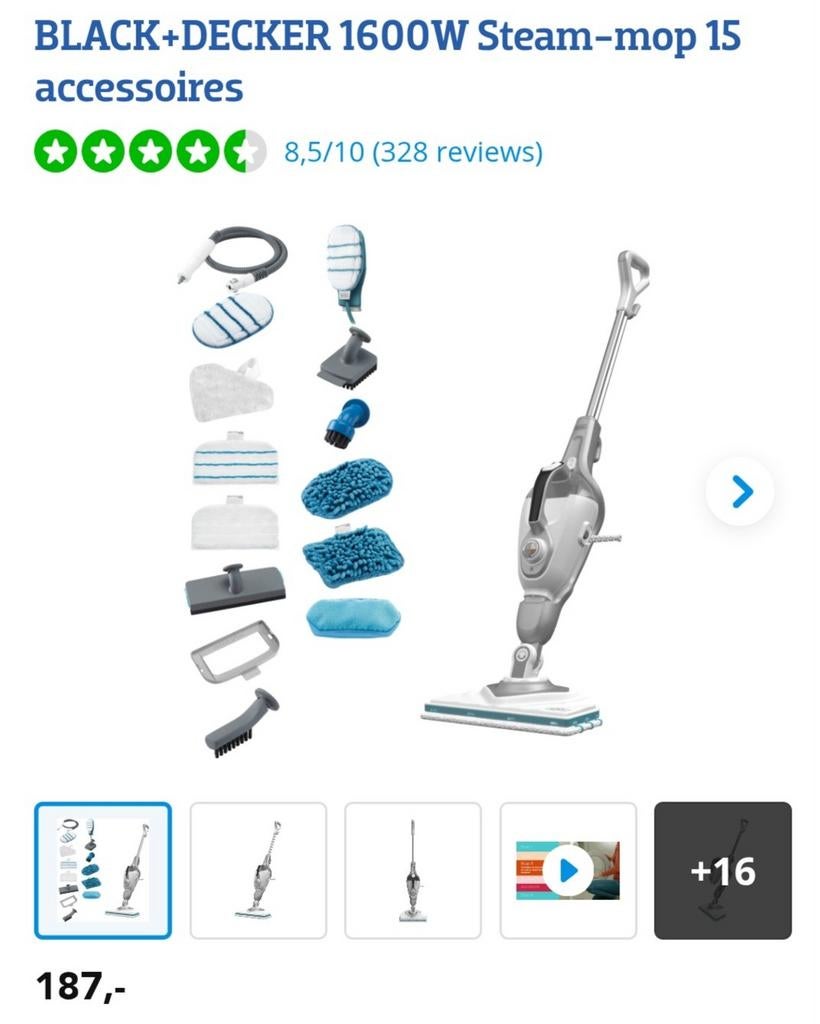 Black&Decker steammop, Ophalen, Zo goed als nieuw