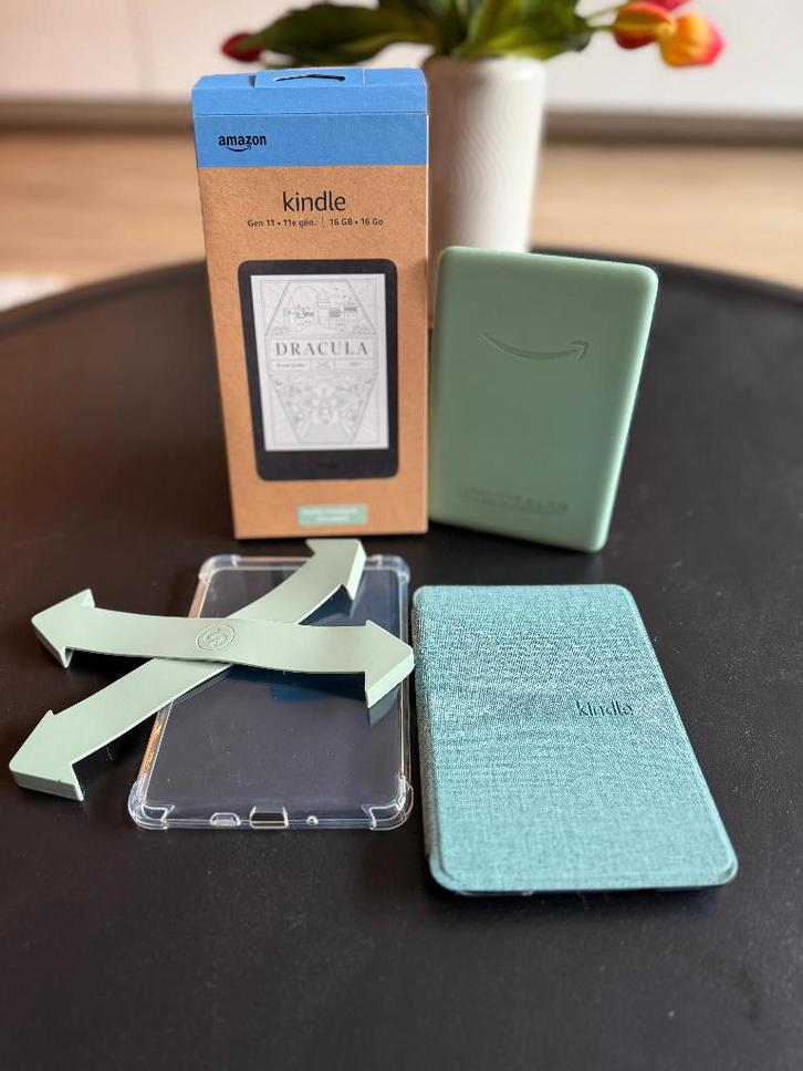 Kindle Basic 11 Gen Matcha Green, Computers en Software, E-readers, Zo goed als nieuw, 6 inch of minder, 16 GB of meer, Touchscreen