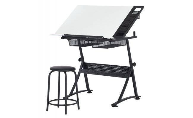 Tekentafel in goede staat met kruk / ophalen, Doe-het-zelf en Verbouw, Tekentafels, Zo goed als nieuw, Minder dan 130 cm, Ophalen
