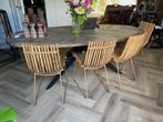 4 Hele Mooie Nieuwe Design Bamboe Stoelen Ibiza/Boho, Ophalen, Overige kleuren, Ibiza/Boho/Botanisch, Nieuw