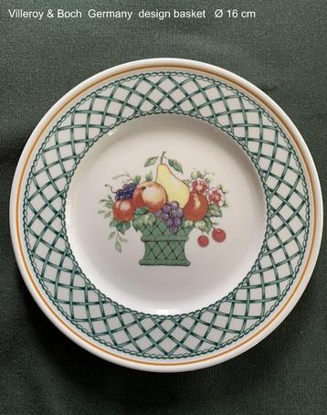 gebakschoteltje Villeroy & Boch basket, taartbordje, bordje beschikbaar voor biedingen
