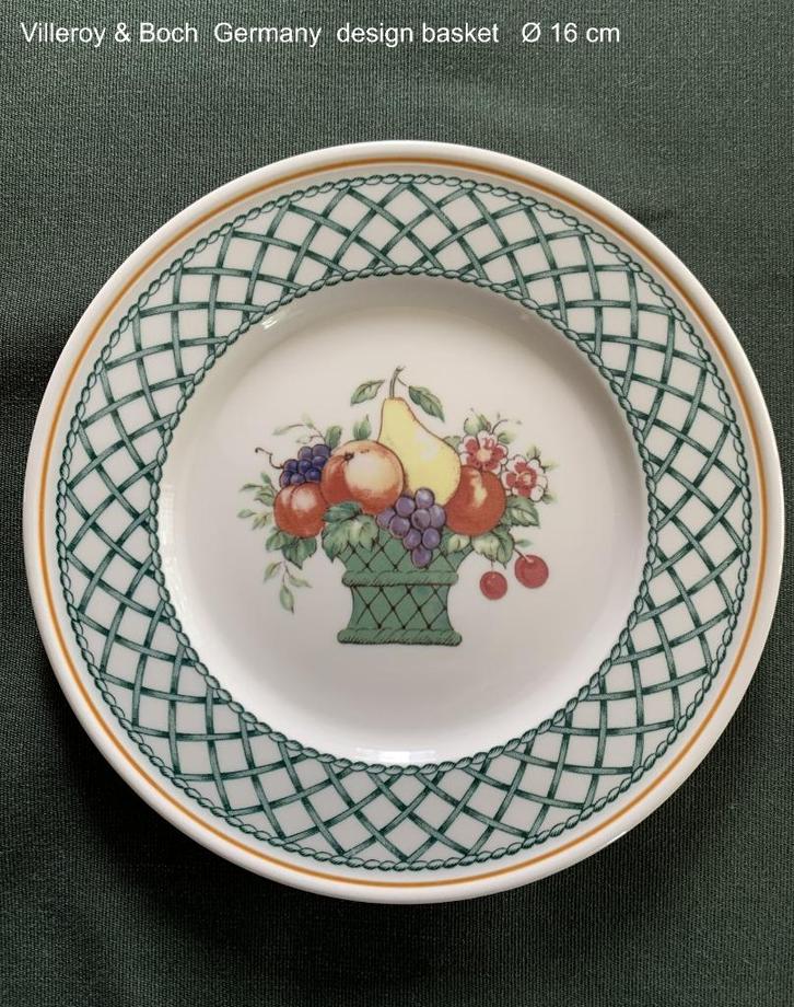 gebakschoteltje Villeroy & Boch basket, taartbordje, bordje, Antiek en Kunst, Antiek | Servies los, Ophalen of Verzenden