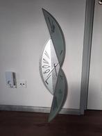 Klok RVS Look, Huis en Inrichting, Woonaccessoires | Klokken, Ophalen, Zo goed als nieuw, Analoog, Wandklok