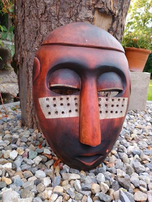 Handgemaakte Afrikaanse Houten Masker – Uniek Decoratief Stu, Huis en Inrichting, Woonaccessoires | Wanddecoraties, Zo goed als nieuw