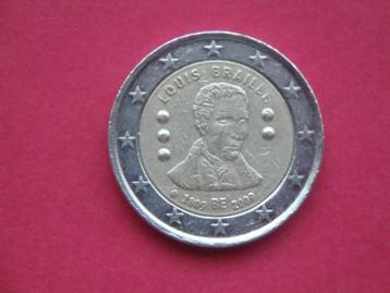 Lot België 2 Euromunt 200ste Geboortedag Louis Braille 2009. beschikbaar voor biedingen