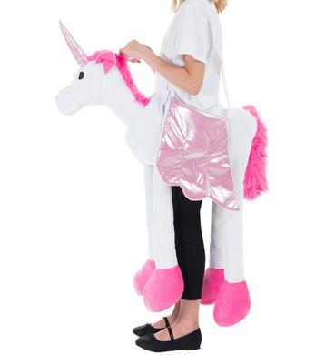 Ride-On wit roze Unicorn Eenhoorn outfit kostuum beschikbaar voor biedingen