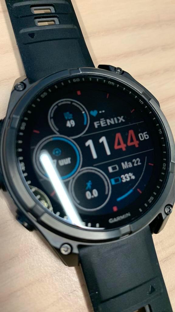 Garmin Fenix 8 Solar Sapphire 47 mm, Sport en Fitness, Hartslagmeters, Zo goed als nieuw, Garmin, Ophalen