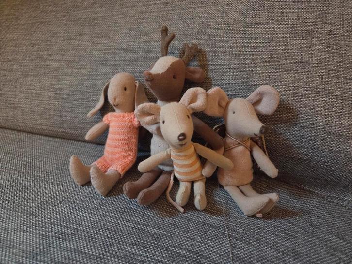 Maileg poppetjes - set van 4 kleine figuurtjes, Kinderen en Baby's, Speelgoed | Knuffels en Pluche, Zo goed als nieuw, Overige typen