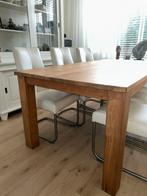 Teak eettafel, Teakhout, 200 cm of meer, Zo goed als nieuw, Vijf personen of meer